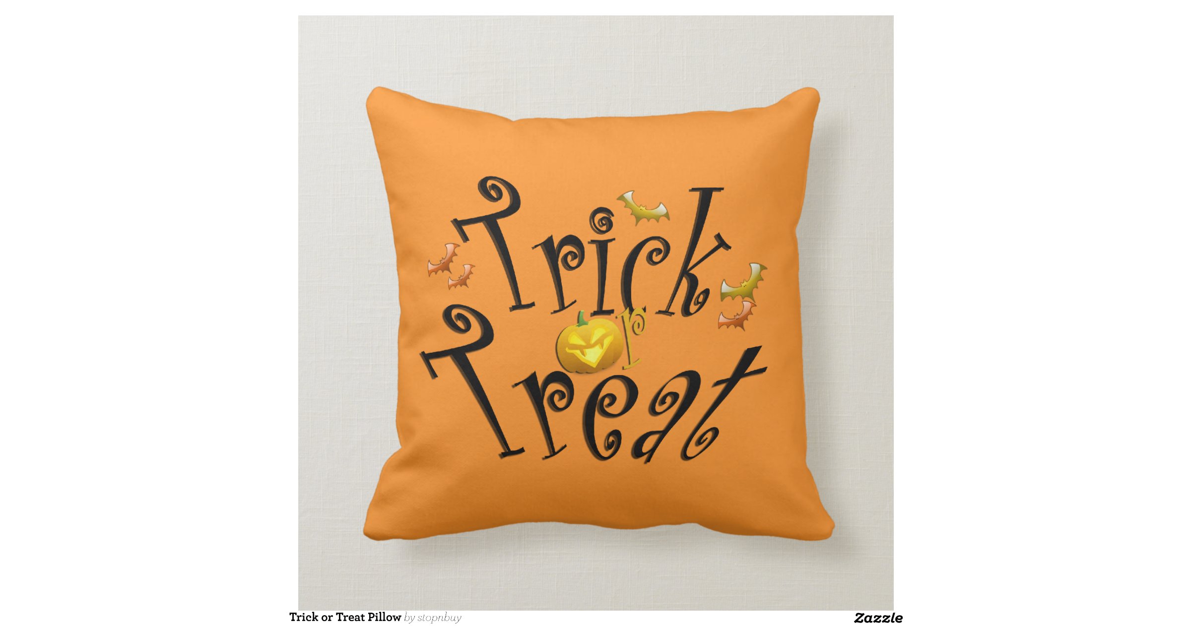 Trick or Treat Pillow Zazzle