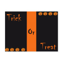 "Trick or Treat" postcard