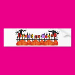 Trick or Treat Pumpkin Fence Bumper Stickers