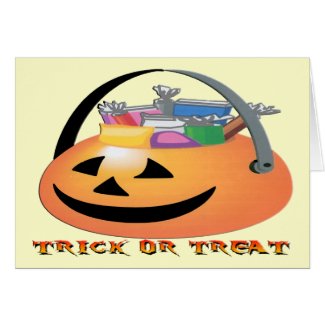 Trick or Treat Pumpkin Greeting Cards