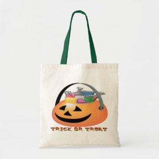 Trick or Treat Pumpkin Tote Bags