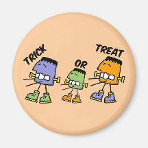 trick or treat refrigerator magnet