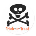 Trick-or-Treat Skull Crossones sticker