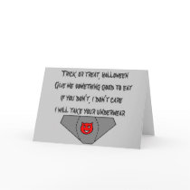 Trick or treat song cards