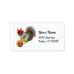 Trick-or-Treat Squirrel Address Label