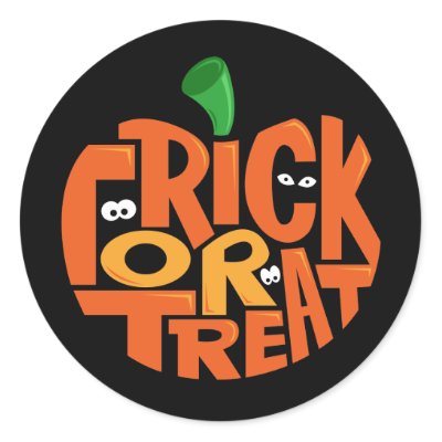 Trick or Treat stickers