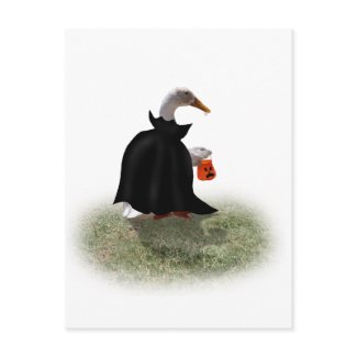 Trick or Treat Time for Dracula Duck postcard