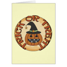 Trick or Treat Tshirts and Gifts Greeting Card