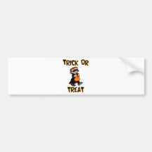 Trick Or Treat (Vampire Costume) Bumper Sticker