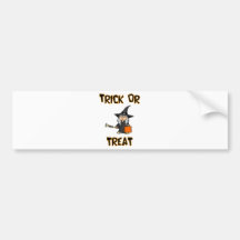 Trick Or Treat (Witch Costume) Bumper Sticker