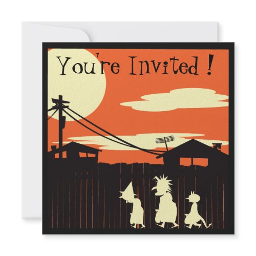 Trick Or Treaters Halloween Party Invitation invitation