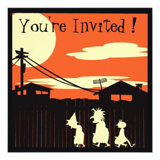 Trick Or Treaters Halloween Party Invitation