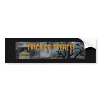 Trick or Treats Creepy House Merchandise bumpersticker