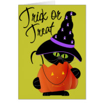 Trick r Treat Halloween Greeting Card