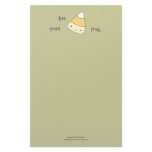 Trick Treat Boo | Candy Corn Halloween Note Paper stationery