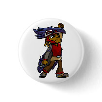 Trickster Raven Button by ooowhirled Trickster Raven Button