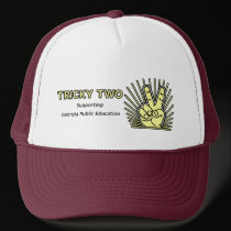 Tricky Two - Trucker Hat by thesquidshop Tricky Two - Trucker Hat