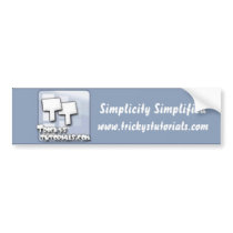 Tricky's Tutorials 11x3" Sticker bumper stickers