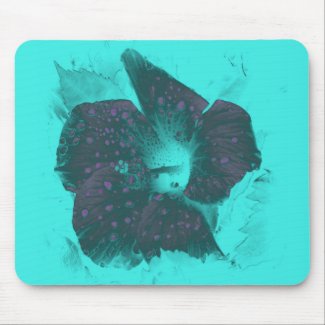 Tricolor Abstract Hibiscus zazzle_mousepad