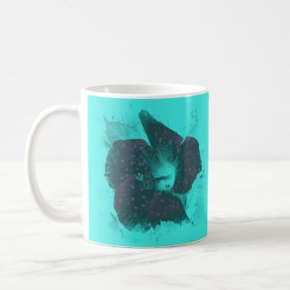 Tricolor Abstract Hibiscus zazzle_mug