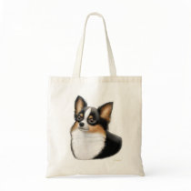 Tricolor Longhair Chihuahua Bag