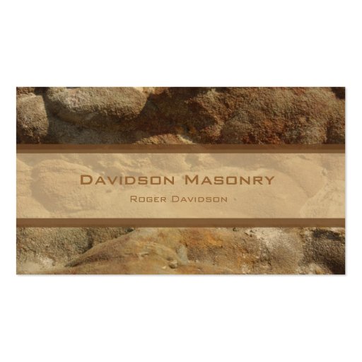 Tricolor Stone Business Card (front side)