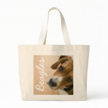 Tricolored Beagle Dog Background Canvas Bag