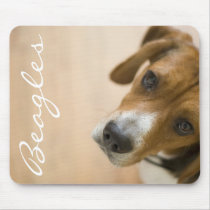 Tricolored Beagle Dog Background Mouse Pads