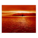 Trident Sub at sunset posters