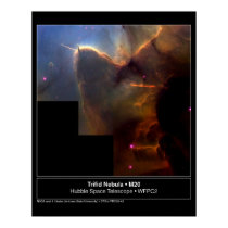 Trifid Nebula M20 Hubble Telescope Photo posters