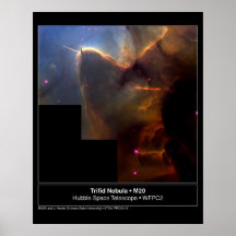 Trifid Nebula M20 Hubble Telescope Photo Print