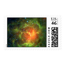 Trifid Nebula NASA Spitzer Stamps