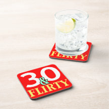 trigésimo Cumpleaños 30 y coqueto Posavasos