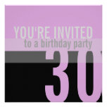 trigésimo Invitaciones de la fiesta de cumpleaños  Invitación