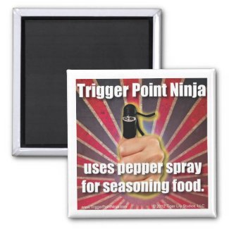 Trigger Point Ninja (TM) Uses Pepper Spray Magnet
