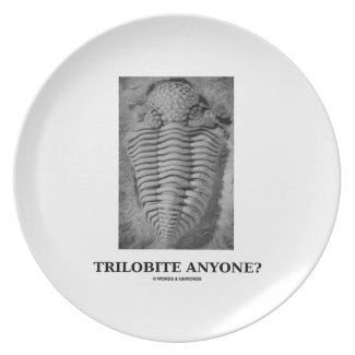 Trilobite Anyone? (Fossilized Trilobite) Party Plate