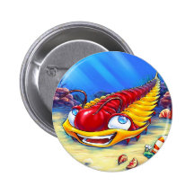 Trilobite in the Sea Pinback Button