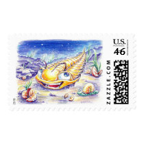 Trilobite in the Sea postage