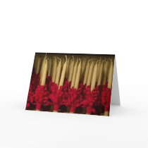 Trimmed Lovefeast Candles Card