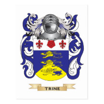 Trine Family Crest (Coat of Arms) Postcard