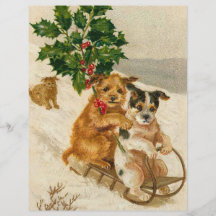 Trineo del perro del navidad tarjetas publicitarias