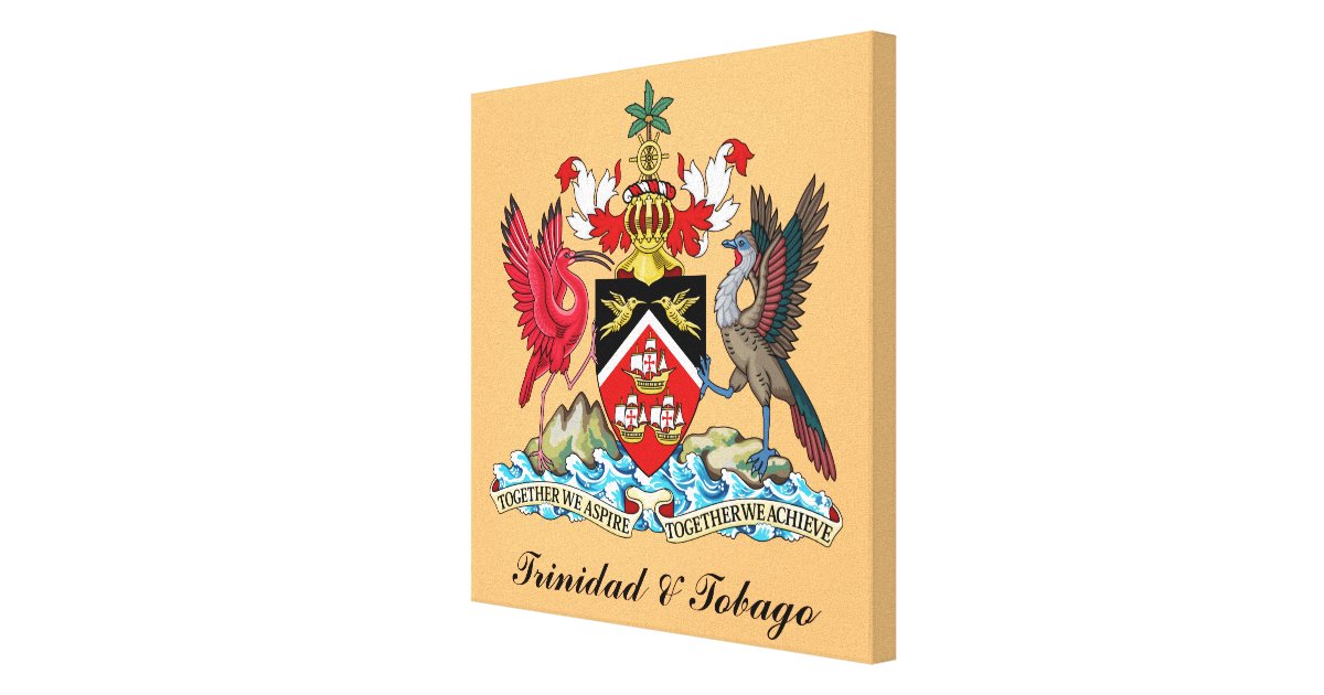 Trinidad and Tobago Coat Of Arms Canvas Print | Zazzle