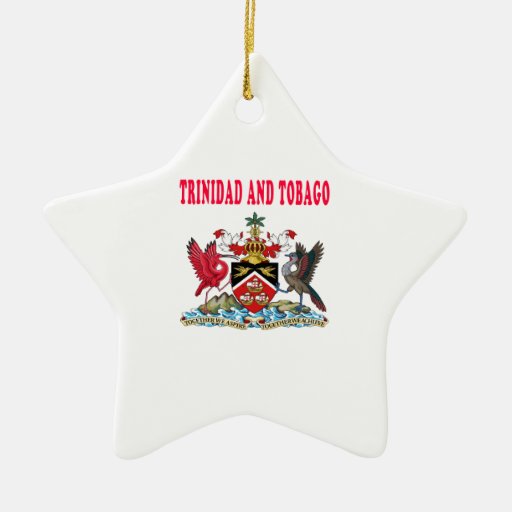 Trinidad and Tobago Coat Of Arms Designs DoubleSided Star Ceramic 