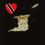 Trinidad and Tobago Flag Heart Map Fitted AA T-Shirt