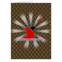 Trinidad And Tobago Flag Map 2.0 Greeting Cards