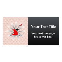 Trinidad And Tobago Flag Map 2.0 Personalized Photo Card