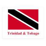 Trinidad and Tobago Flag with Name postcards
