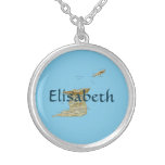 Trinidad and Tobago Map + Name Necklace