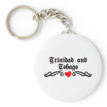 Trinidad and Tobago Tattoo Style Key Chain