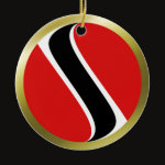 Trinidad and Tobago Fisheye Flag Ornament